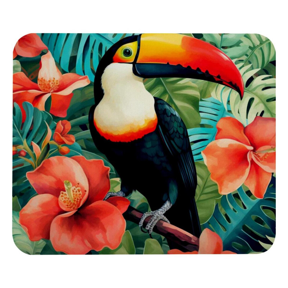 Square Mouse Pad With Non-Slip Rubber Base And Toucan 917087737203