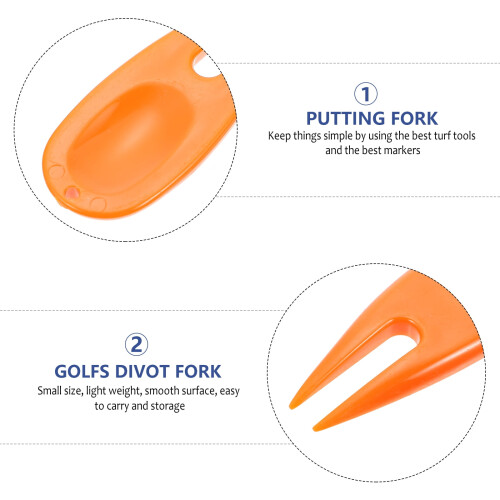 Golf divot repair fork plastic portable 30 pcs 1