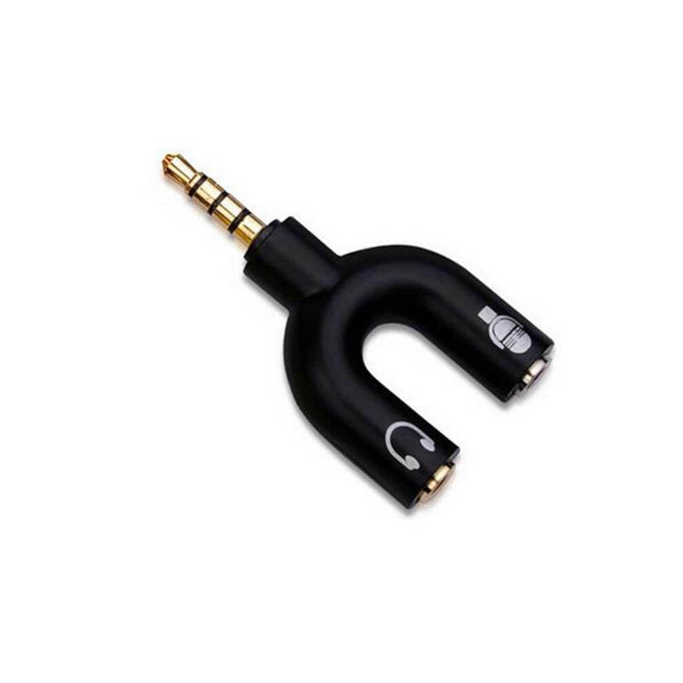 Audio Adapter 3.5Mm Stereo 4-Conductor Splitter For Mic And 9336866955415