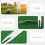 Golf divot tool curved fork strap green 2 pcs 4