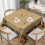 Halloween pumpkin tablecloth white square 1