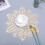 Snowflake placemats silver round vinyl 12 inches 3