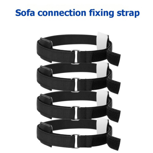 Conjunto de 4 Tiras de Conexão para Sofá, Fixadores Resistentes para Sofás Modulares, para Prender Os Pés Do Sofá e da Poltrona. 2