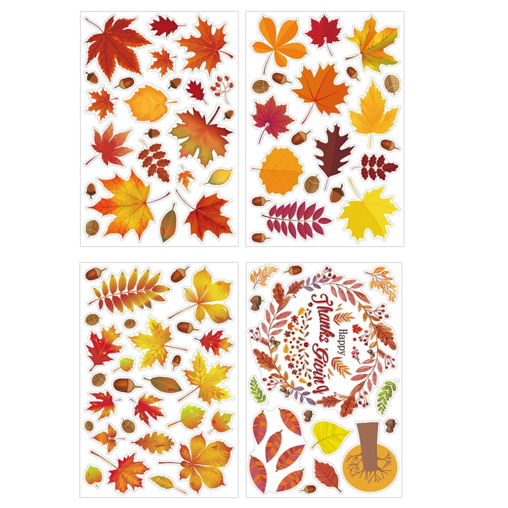 Thanksgiving Maple Leaf Wall Decal Set Indoor Outdoor 9178400411946