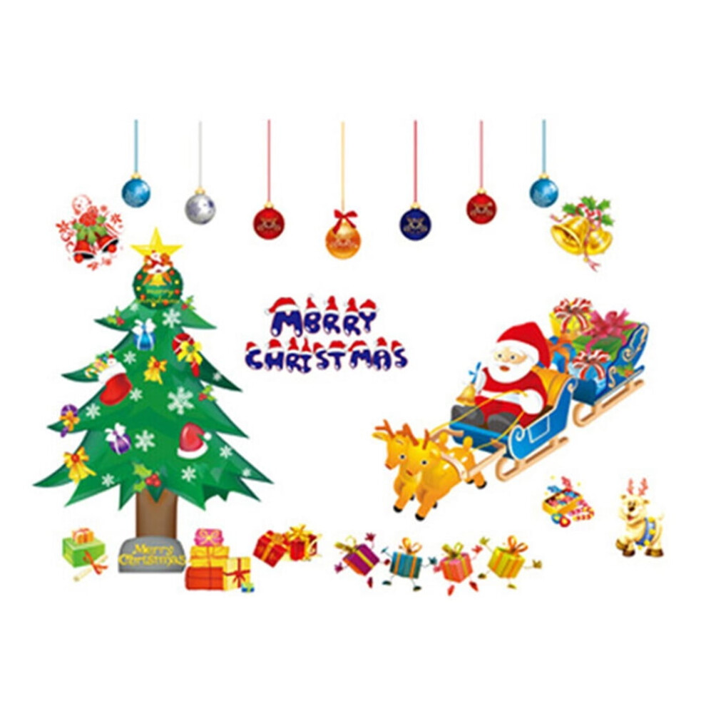 Christmas Tree Wall Sticker Pvc Snowflake 70X50 Cm 9178400411960