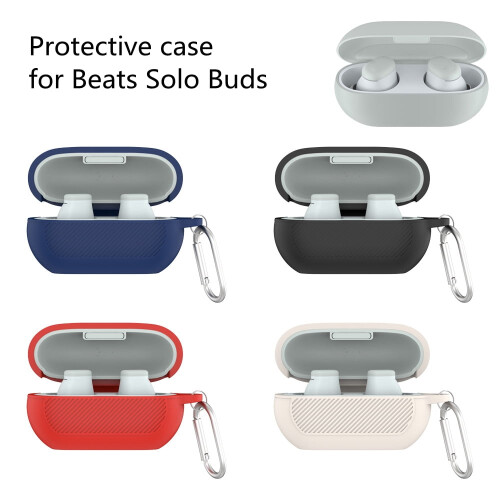 Beats Solo Buds case silicone protective with carabiner 1