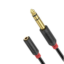3,5 mm naar 1/4 inch hoofdtelefoonadapterkabel, verguld Audiowave-serie 3,5 mm 1/8 inch vrouwelijke TRS naar 6,35 mm 1/4 inch