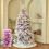 Pink Mini Christmas Ball Ornaments 1.57" Plastic 24pcs 1