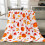 Fall Throw Blanket Autumn Plush Pumpkin Orange Leaf Design 5