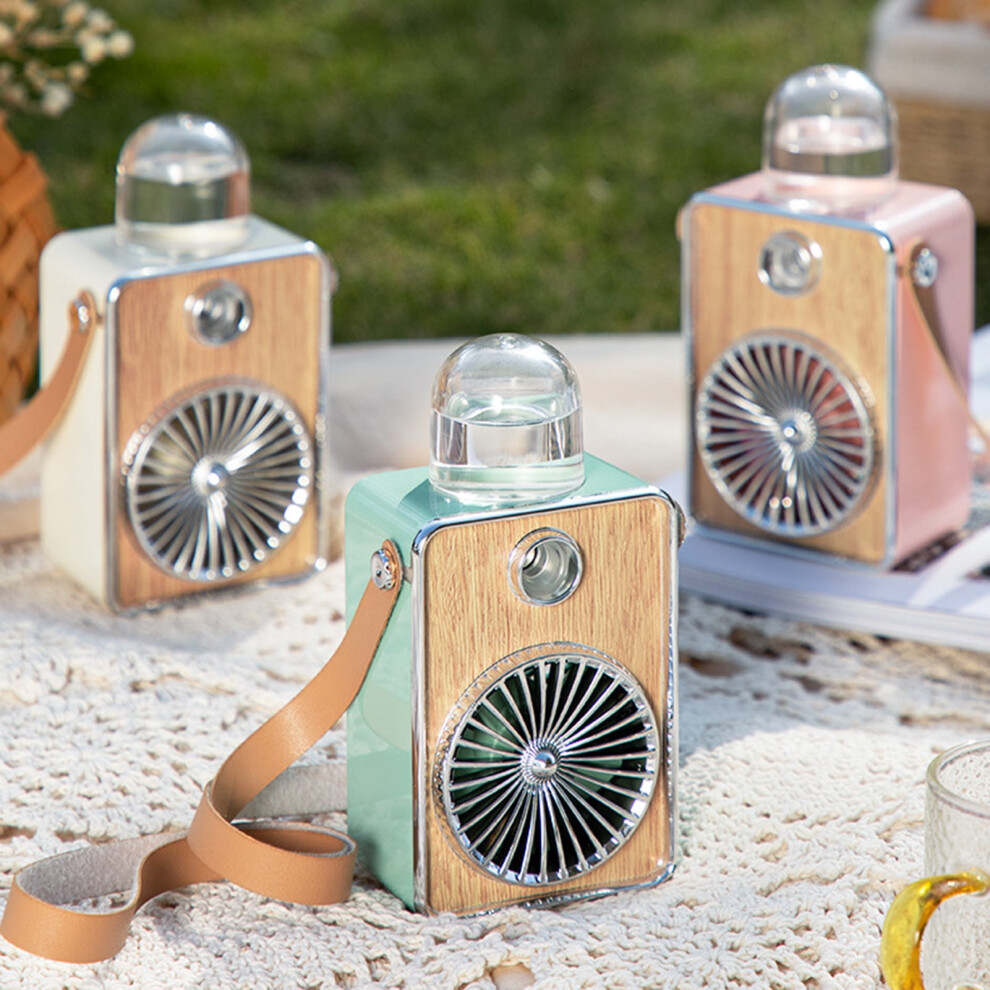 Hesroicy Misting Fan Retro 3-Speed 900Mah Usb Rechargeable 917087752572