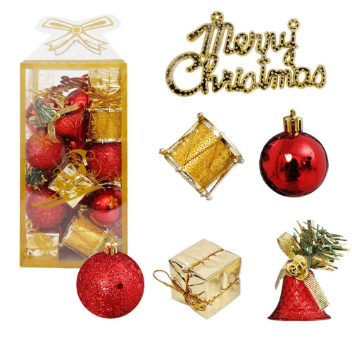 Red Christmas Ball Ornaments Foam 12pcs 1