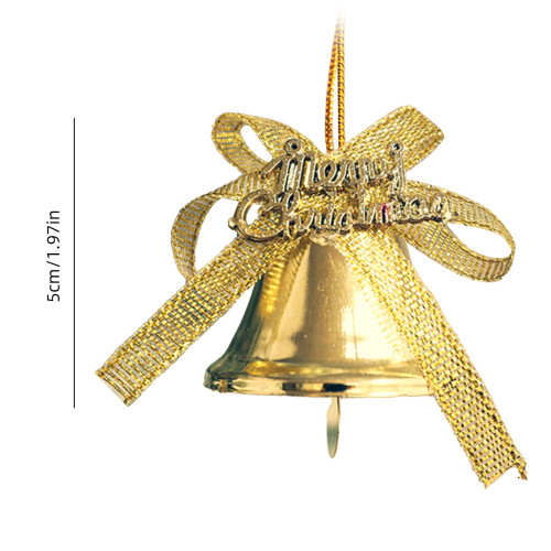Plastic gold bell pendant Christmas decoration 2