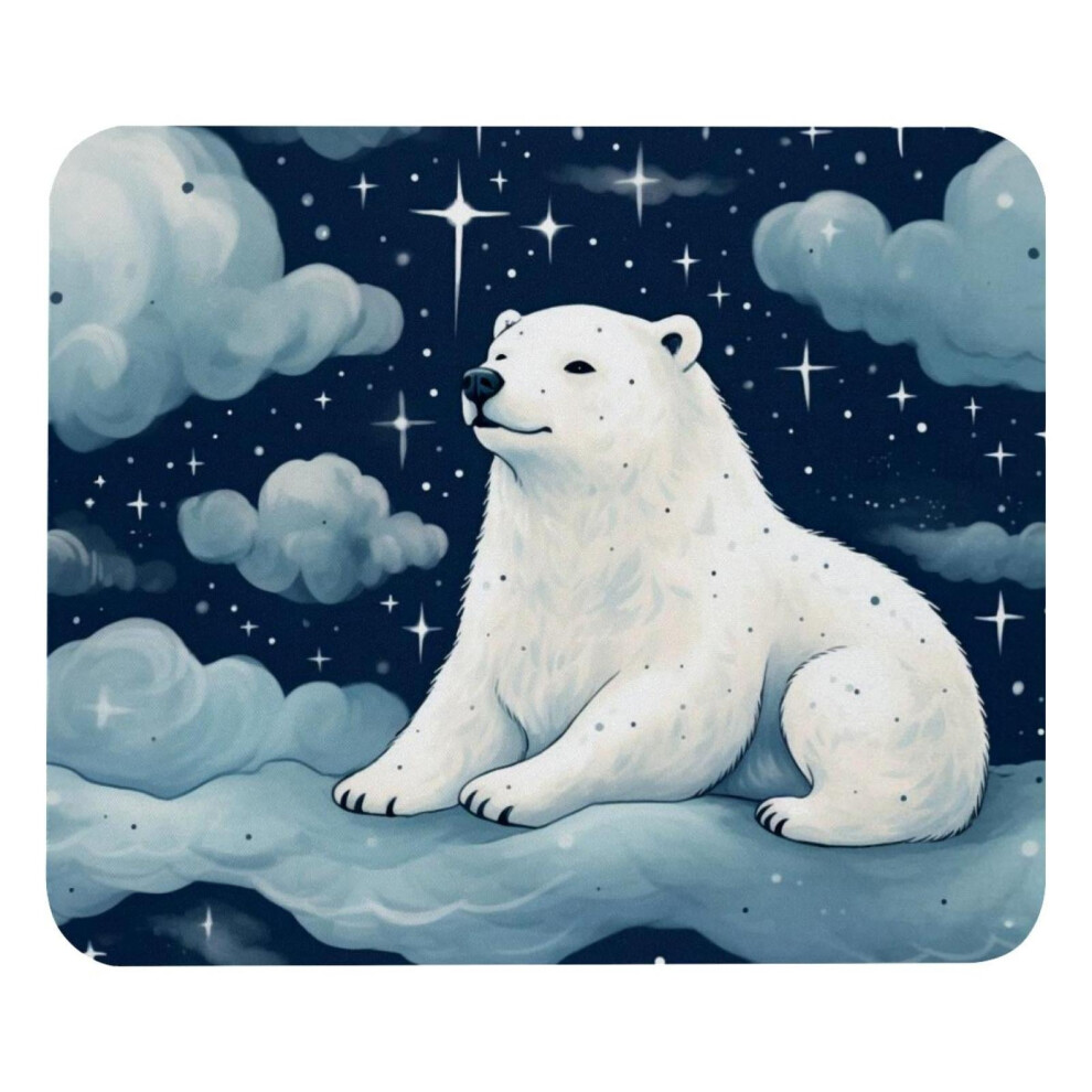 Mouse Pad Polar Bear Starry Sky Design 25X20cm 917087758031