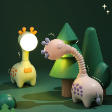 Veilleuse girafe de dessin animé, lampe LED rechargeable USB