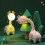Veilleuse girafe de dessin animé, lampe LED rechargeable USB 1