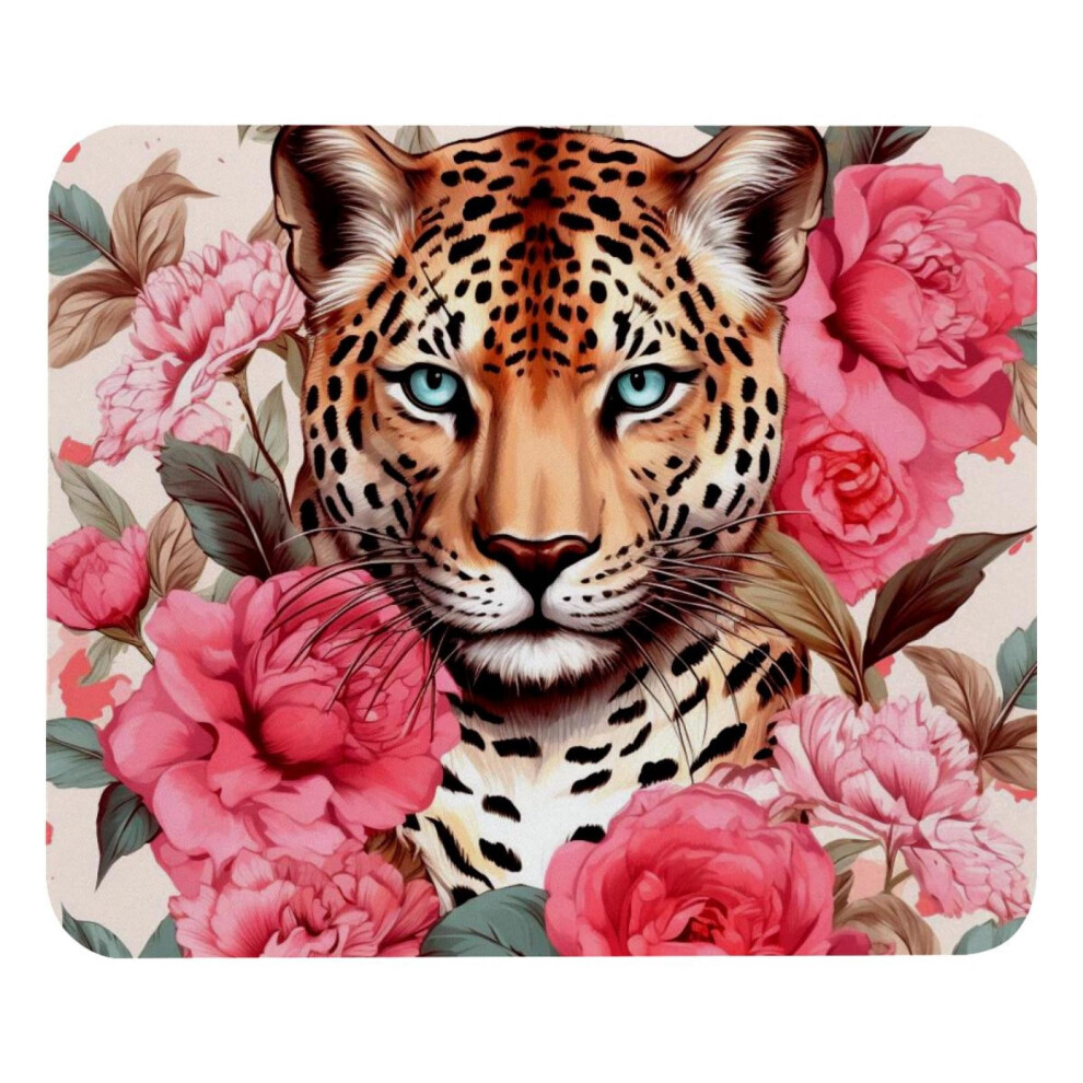 Roses Leopard Mouse Pad Smooth Surface Thick Padding 917087758130