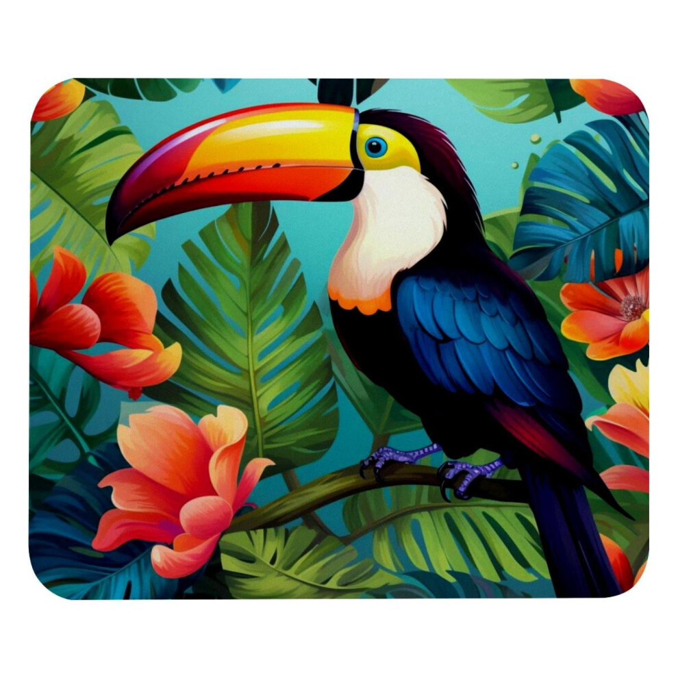 Toucan Plants Desk Mat Small Gaming Mouse Pad Rubber Base 917087758390
