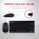 Periduo-212 Wired Mini Keyboard and Mouse Set USB Black US 2