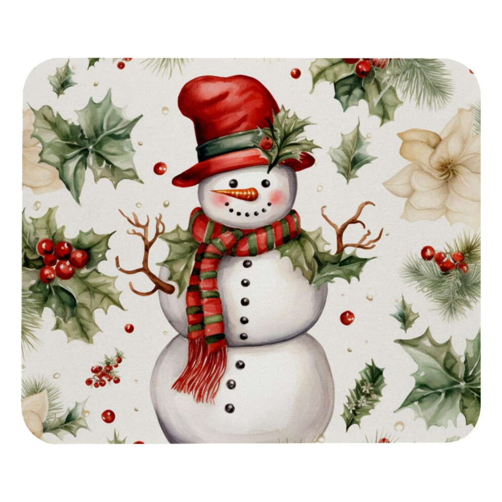 Snowman Mouse Pad Non-Slip Rubber Base 8.3 X 9.8 Inches 917087758918