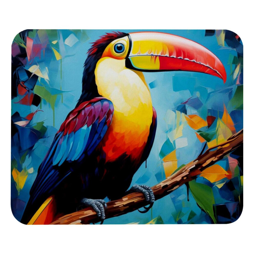 Toucan Print Mouse Pad Smooth Non-Slip 8.3X9.8 In Blue 917087758291