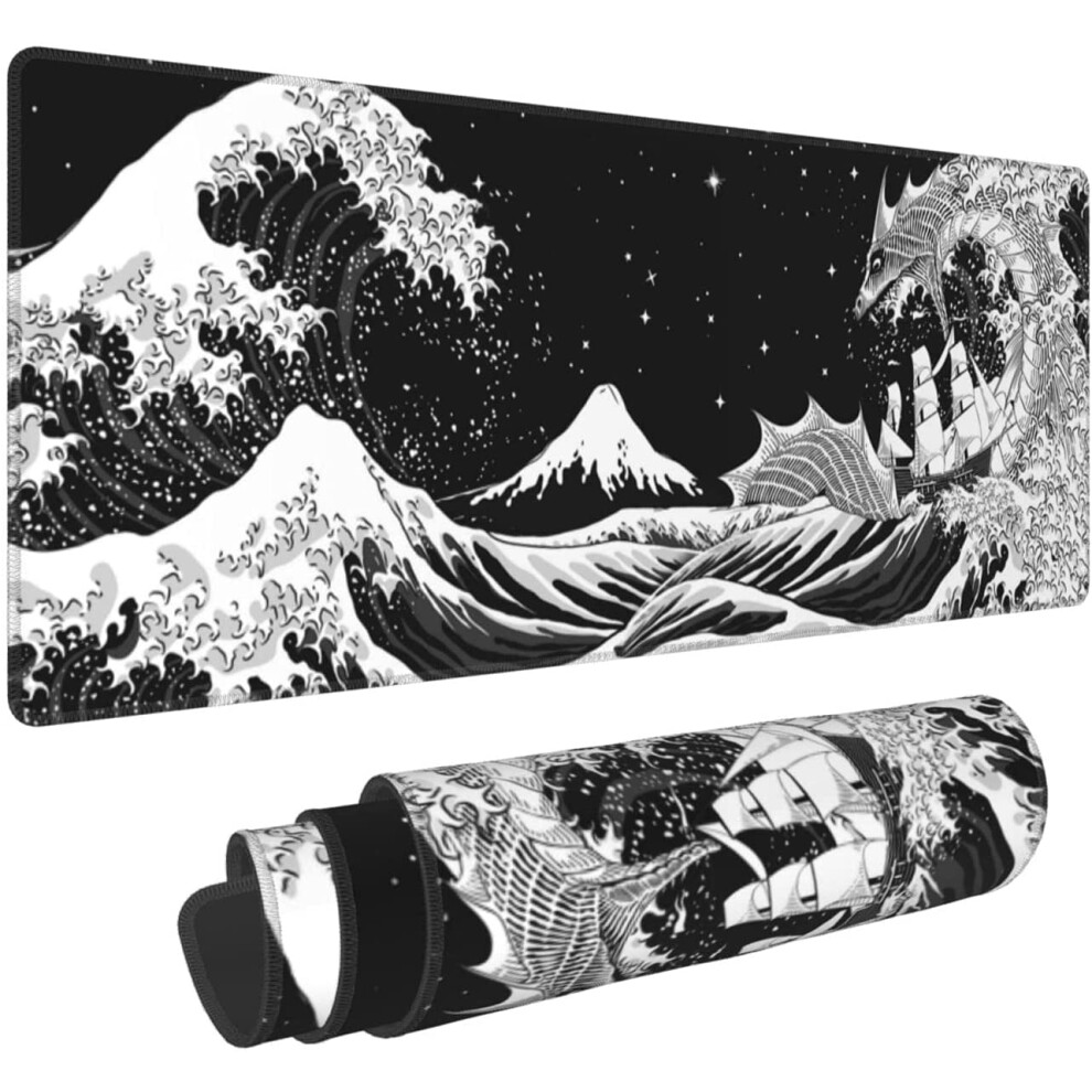 Japanese Waves Sea Dragon Gaming Mouse Pad Xl 917087758994