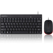 Periduo-212 Wired Mini Keyboard and Mouse Set USB Black US