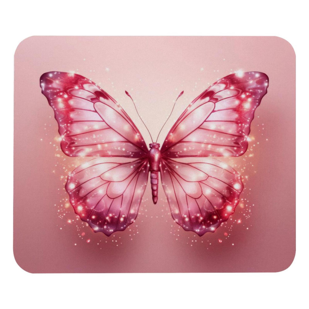 Butterfly Mouse Pad Square Non-Slip Rubber Base 8.3X9.8 In 917087759137