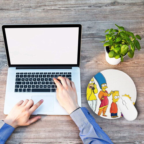 Simpson round mouse pad desk mat 80x30cm 2