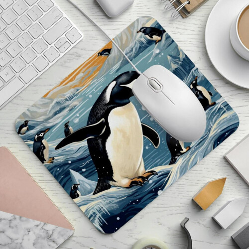 Penguin mouse pad anti-slip rubber base 1 piece 1