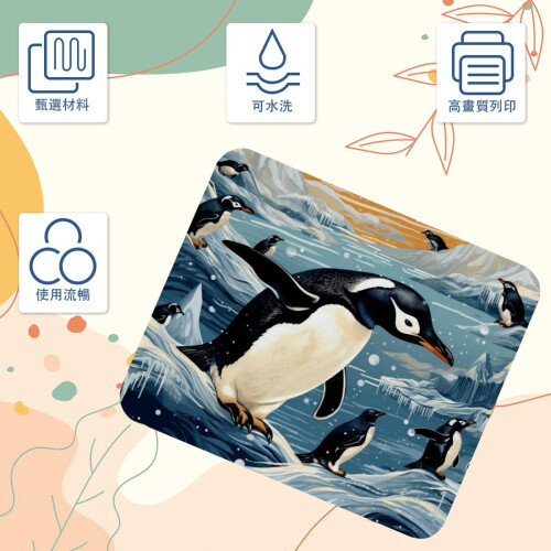 Penguin mouse pad anti-slip rubber base 1 piece 2