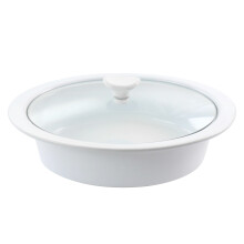 Cocotte en grès Gibson Elite 2 qt avec couvercle en verre