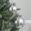Christmas Tree Ball Pendant Silver Plastic 6pcs 8