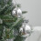 Christmas Tree Ball Pendant Silver Plastic 6pcs 6