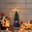 Halloween bottle brush trees black tabletop decor 6 pcs 8