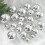Christmas Tree Ball Pendant Silver Plastic 6pcs 4