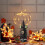 Halloween bottle brush trees black tabletop decor 6 pcs 7