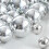 Christmas Tree Ball Pendant Silver Plastic 6pcs 5