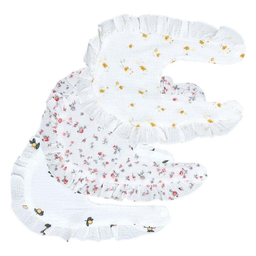 Baby Bib Pure Cotton Breathable Feeding Bibs 3 Pcs