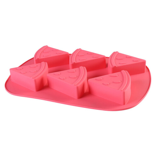 Conjunto de 3 Formas de Gelo de Silicone em Formato de Frutas, Antiaderentes e Fáceis de Desenformar, com Formatos de Morango e Melancia, 2