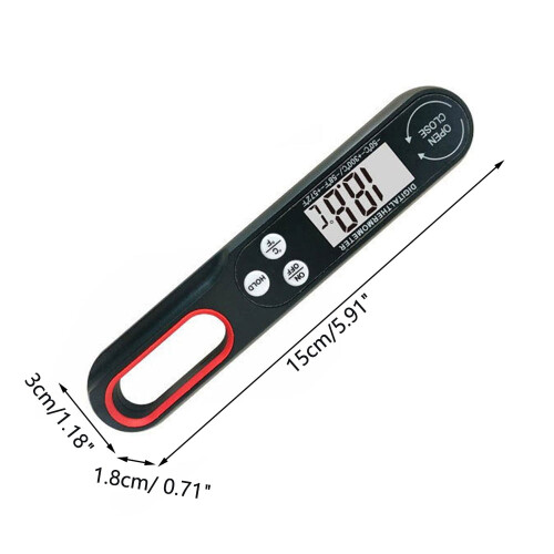 Termómetro digital de cocina Hariumiu con sonda plegable 2