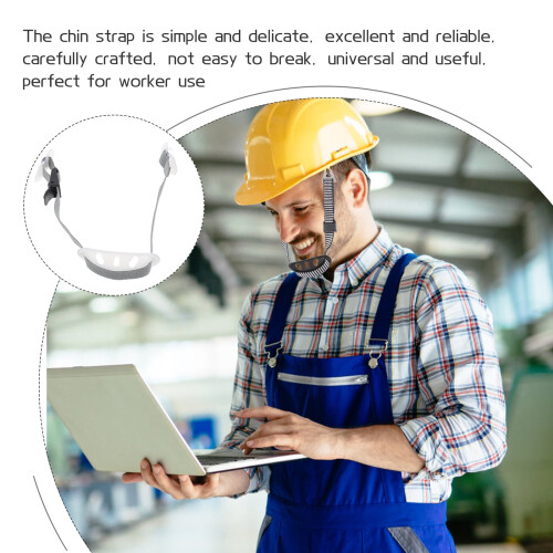 Hard Hat Chin Strap Replacement White Polyester 2