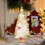 Christmas Tabletop Decorations White Plastic Trees 10pc 6
