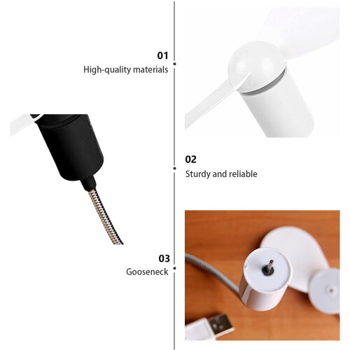 USB mini-blæser med svanehals, 4 stk. 1