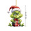 TOFOTL Christmas tree ornaments black flat 8cm 2