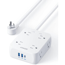 Surge Protector Power Strip 2000J 5ft 8 Outlets 3 USB Ports