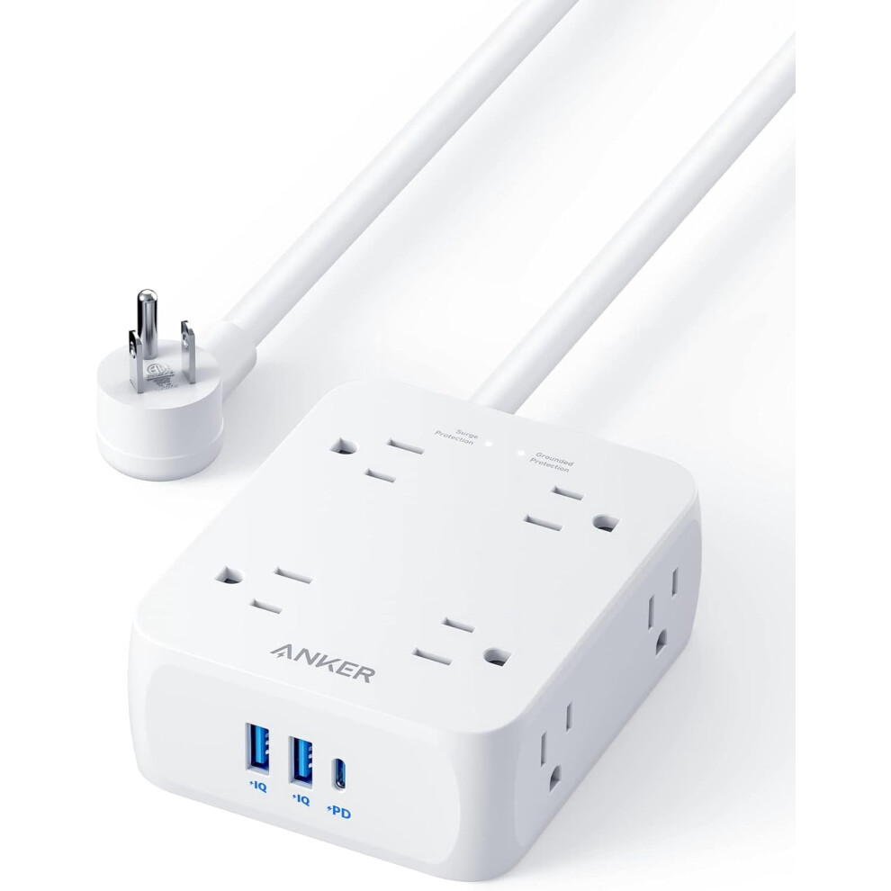 Surge Protector Power Strip 2000J 5Ft 8 Outlets 3 Usb Ports 9336866998368