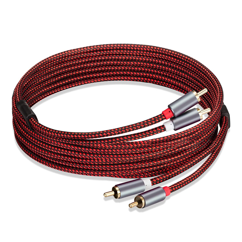 Rca Cable Audio Stereo Subwoofer 20 Ft Nylon-Braided 9336866998504