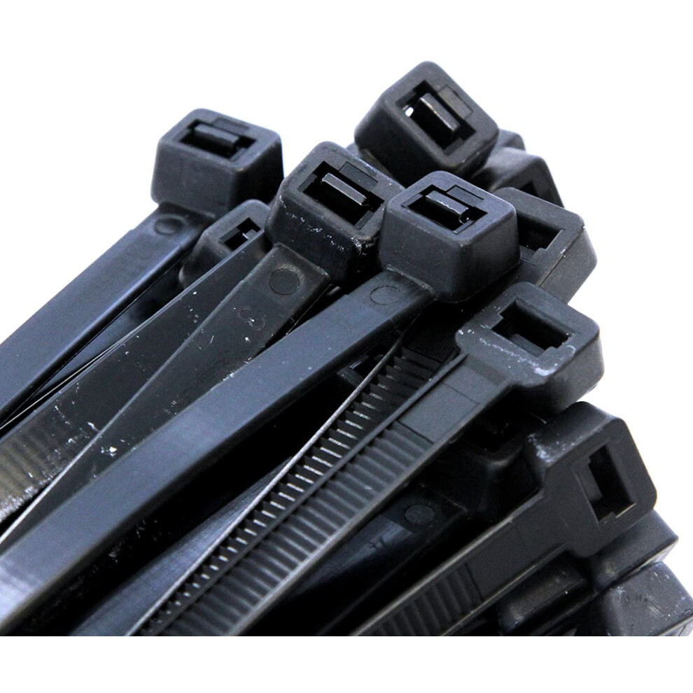 Nylon Cable Zip Tie Down Strap 14 Inches 120 Lb 100-Pack Black 9336866998948