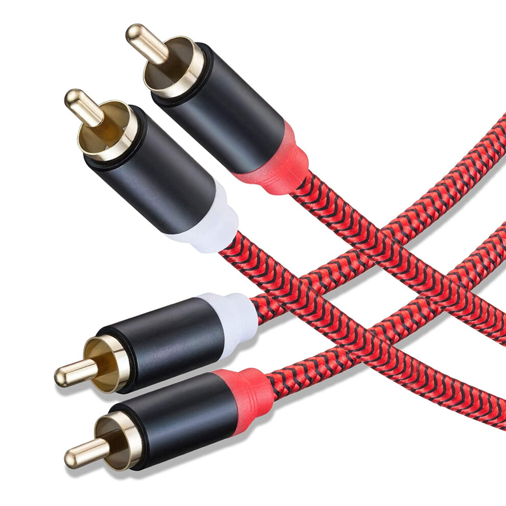 Rca Cable 25 Ft Stereo Audio Cable Nylon-Braided 9336866998689
