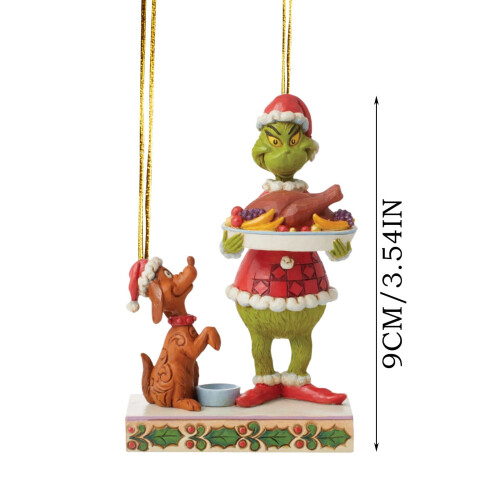 Grinch Ornament Christmas Tree Pendant 8cm Black 1